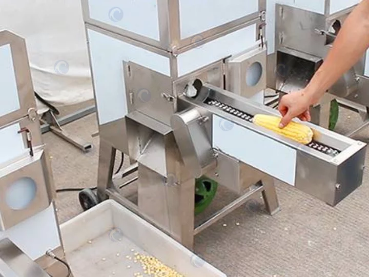 Máquina descascaradora de maíz fresco